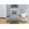 Image de Parure De Couette Enfant 100% Coton - Gris FoncÃ© - 140x200