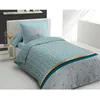 Image de Parure De Couette 100% Coton Vert 140x200 Cm