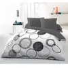 Image de Parure De Couette Microfibre Audace - 1 Housse De Couette 240x260 Cm + 2 Taies D'oreiller 63x63 Cm - Gris Clair - Home Linge