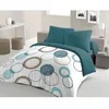 Image de Parure De Couette Home Linge Passion Audace - Couette 240 X 260 Cm + 2 Taies D'oreiller 63x63 Cm - Bleu Canard