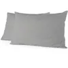 Image de Taie DÂ¿Oreiller Microfibre Home Linge Passion Lot De 2 Gris Clair 50 X 70 Cm Sans Repassage