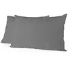 Image de Lot De 2 Taies D'oreiller - Home Linge Passion - 50 X 70 Cm - Gris Anthracite
