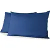 Image de Lot De 2 Taies D'oreiller - Home Linge Passion - 50 X 70 Cm - Bleu