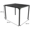Image de Pergola Bioclimatique En Aluminium - Surface : 7,20 M2 - Toit En Lames Mobiles - Gris Anthracite
