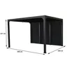 Image de Habrita - Pergola Bioclimatique 10.8mÂ² Gris Anthracite - Per36v30bi