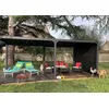 Image de Habrita - Pergola Bioclimatique 360x598 Avec Rideau Gris Clair Surf De Protection 21,52 M2 - Per36r60bi