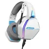 Image de Casque Gaming Filaire Nebula LED pour PS5 PS4 Switch Xbox PC Mac - Blanc et Bleu en occasion ou reconditionné
