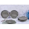 Image de Lot De 6 Assiettes Plates En GrÃ¨s Gris D27