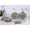 Image de Lot De 6 Assiettes Ã Pain En GrÃ¨s Gris D18