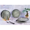 Image de Lot De 6 Assiettes Ã Dessert En GrÃ¨s Gris D22