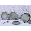 Image de Lot De 6 Assiettes Ã Pain En GrÃ¨s Gris D17