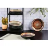 Image de Lot De 6 Assiettes Creuses En GrÃ¨s Marron D22.5