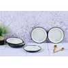 Image de Lot De 6 Assiettes Ã Pain En GrÃ¨s Blanc D16
