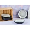 Image de Lot De 6 Assiettes Creuses En GrÃ¨s Blanc D22.5