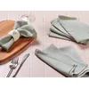 Image de Serviette De Table - 6 PiÃ¨ces - Lin Et Coton Vert PÃ¢le