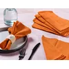 Image de Serviette De Table - 6 PiÃ¨ces - Lin Et Coton Orange