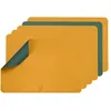 Image de Set de table rectangulaire rÃ©versible - 6 piÃ¨ces - moutarde et vert