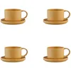 Image de Tasse Scandi 15cl Et Soucoupe Ã12cm - 8 PiÃ¨ces - Ocre