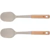 Image de Couverts Ã Salade En Bois Et Silicone Gunnar
