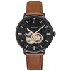 Image de Pierre Lannier Trio Homme Automatique Acier Cuir Marron 335b434