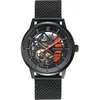 Image de Montre Homme Paddock Cadran Noir Bracelet Acier Milanais Noir
