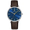 Image de Montre Pierre Lannier  Montre Homme ESSENTIAL Bleu Cuir Brun P27419960