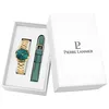 Image de Coffret Femme Multiples Cadran Vert Bracelet Cuir Vert