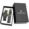Image de Coffret Homme Paddock Cadran Noir Bracelet Cuir PerforÃ© Noir