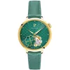 Image de Montre Femme Esperance DorÃ© Cadran Vert Bracelet Cuir Vert 14 Mm