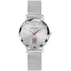 Image de Montre Femme Coeur Battant ArgentÃ© Cadran ArgentÃ© Bracelet Acier Milanais ArgentÃ© 14 Mm