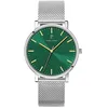 Image de Montre Homme Essential ArgentÃ© Cadran Vert Bracelet Acier Milanais ArgentÃ© 20 Mm