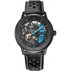 Image de Montre Homme Paddock Noir Cadran Noir Bracelet Cuir Noir 22 Mm