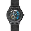 Image de Montre Homme Paddock Noir Cadran Noir Bracelet Acier Milanais Noir 22 Mm