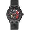 Image de Montre Homme Paddock Noir Cadran Noir Bracelet Acier Milanais Noir 22 Mm