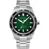 Image de Montre Homme Inti ArgentÃ© Cadran Vert Bracelet Acier ArgentÃ© 22 Mm