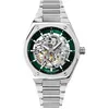 Image de Montre Homme Copilote ArgentÃ© Cadran Vert Bracelet Acier ArgentÃ© 22 Mm