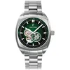Image de Montre Homme Arcadius ArgentÃ© Cadran Vert Bracelet Acier ArgentÃ© 22 Mm