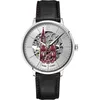 Image de Montre Homme Cathedrale ArgentÃ© Cadran ArgentÃ© Bracelet Cuir Noir 20 Mm