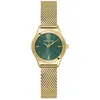 Image de Montre Femme Pya DorÃ© Cadran Vert Bracelet Acier Milanais DorÃ© 12 Mm