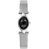 Image de Montre Femme Ovni ArgentÃ© Cadran Noir Bracelet Acier Milanais ArgentÃ© 14 Mm