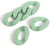 Image de Maillon 20 x 28 mm Acétate Vert Argile Mat - 6 pcs