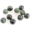 Image de Perle Naturelle Ronde 8 mm Jaspe Vert - 10 pcs