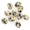 Image de Perle Naturelle Ovale 6 x 8 mm Jaspe Dalmatien - 10 pcs