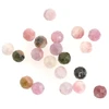 Image de Perle Naturelle Ronde Facettée 4 mm Tourmaline - 20 pcs