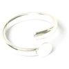 Image de Bague Ajustable Spirale avec Plateau de 6 mm Plaqué Argent 925