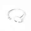 Image de Bague Ajustable Pour Cabochon 8 mm Plaqué Argent 925 Boule