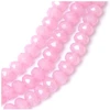 Image de Perles de Bohème sur Fil - Facettées Rose Transparent 6 x 8 mm
