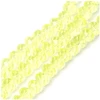 Image de Perles de Bohème sur Fil - Facettées Jaune Vif Transparent 6 x 8 mm