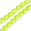 Image de Perles de Bohème sur Fil - Rondes Facettées Vert Transparent 10 mm