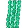 Image de Perles de Bohème sur Fil - Rondes Facettées Vert Turquoise Transparent 10 mm